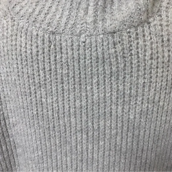 Zara size small light grey oversized chunky knit turtleneck sweater - Picture 4 of 9